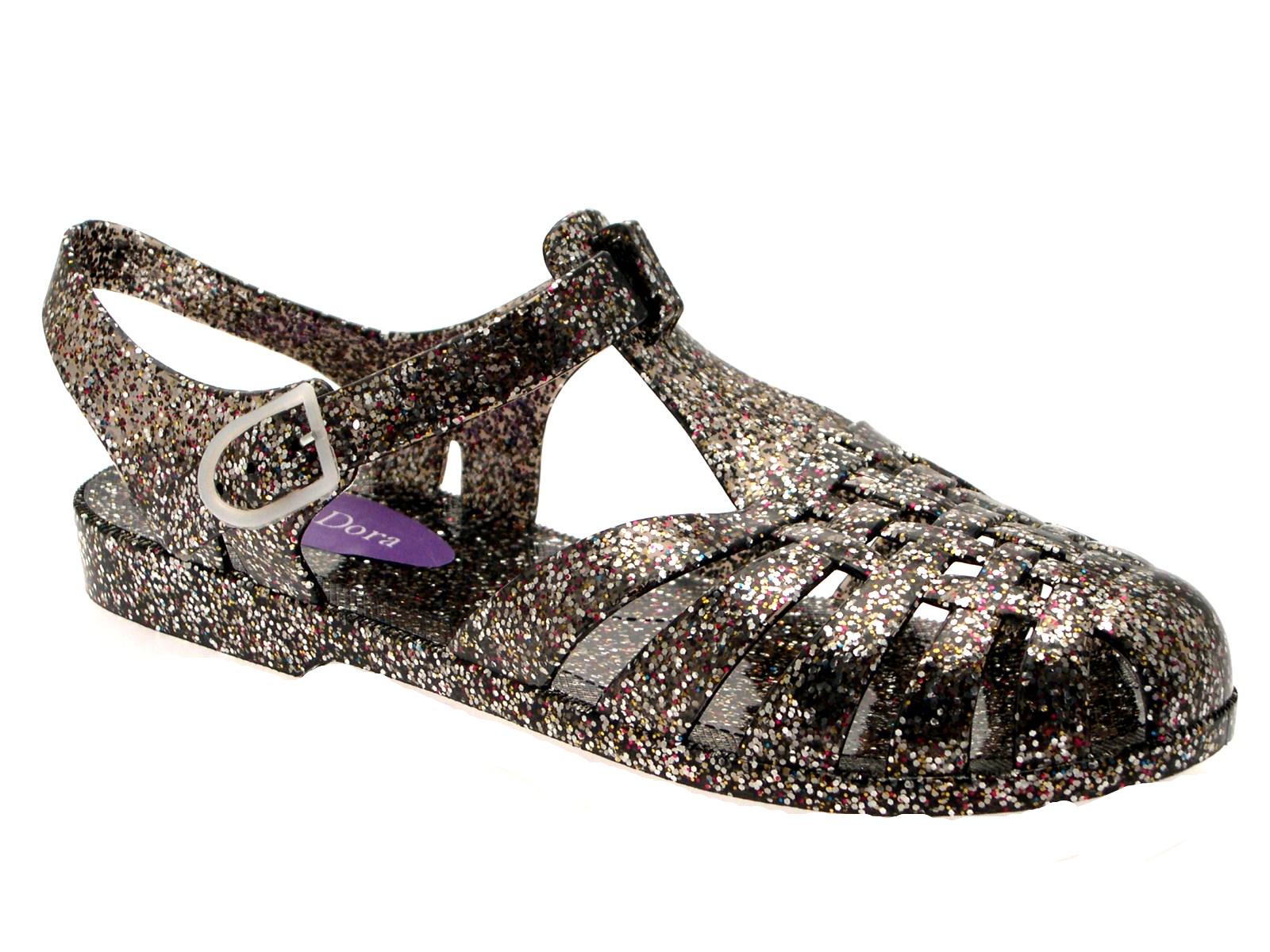 Womens Jelly Cut Out Sandals Ladies Flat Jellies Summer Holiday Beach